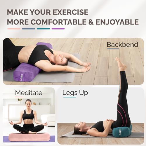 Image of Yes4All Triple-Layer Sponge Yoga Bolster Pillow for Restorative Yoga & Meditation - Versatile Yoga Support Pillow, Balance & Poses Modification