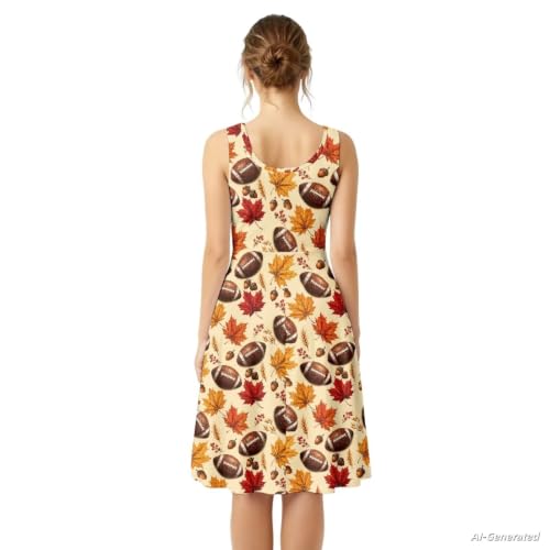 Image of Renewold Women's Sleeveless Tank Dress with Pockets, Casual Scoop Neck A-Line Sundress for Summer, Travel and Vacation