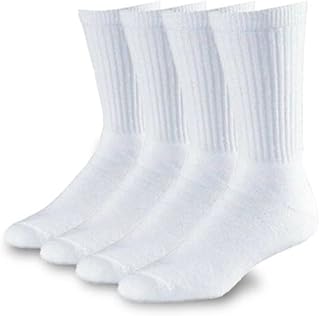 ThreadTrade 10 Pairs Men's Heavy Duty full cushioned Crew Socks Workout Training Hiking Walking Athletic Sports Socks for Men and Women Cotton Rich 6-11