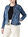 Produktbild TOM TAILOR MY TRUE ME Damen Plussize Jeansjacke im Washed-Look 1016629, 10110 - Blue Denim, 44