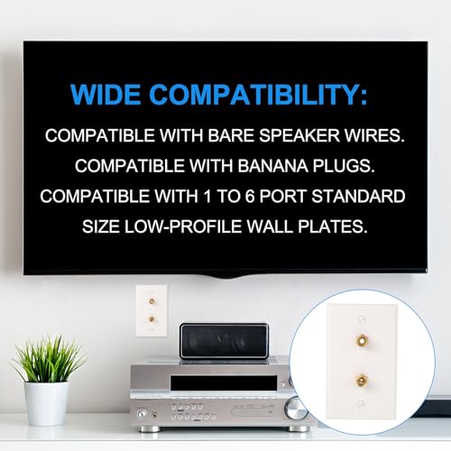 Conector Keystone Banana Jack para panel de pared con inserción tipo tornillo en audio de casa 6