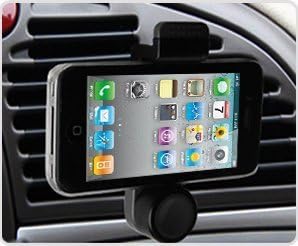 Universal Car Air Vent Mobile Phone Mount Holder Dock - Compatible with iPhone 6/5S/5C/4S, Samsung Note 2/3/4 Galaxy S5, S4, S3, LG G3 G2, HTC One M7 M8, Nexus 4/5 Smartphones – Black