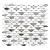Ellipse Oval White Arabescato Marble with Bluish and Grey Mosaic Polished Tile for Floor and Wall, Bathroom, Backsplash, Accent Wall (Box (10 Sheets))