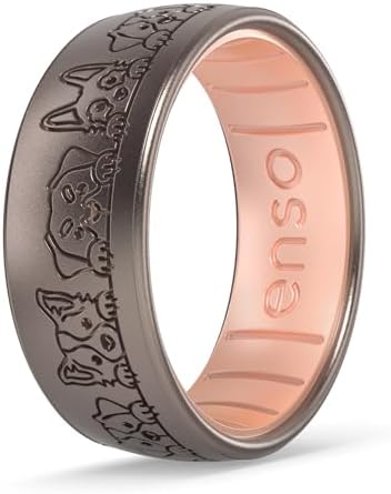 Enso Rings Cares Dualtone Silicone Ring - Comfortable and Flexible Design - Pets