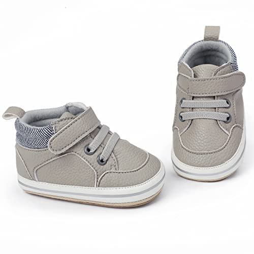 Image of E-FAK Baby Shoes Boys Girls Infant Sneakers Non-Slip Rubber Sole Toddler Crib First Walker Shoes