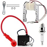 YOFMOO Magneto Coil CDI Ignition Coil Spark Plug for 49cc 50cc 60cc 66cc 80cc 2-stroke Engines Motorized Bicycle Motor Bike ATV Quad Scooter 2-Wire High Performance