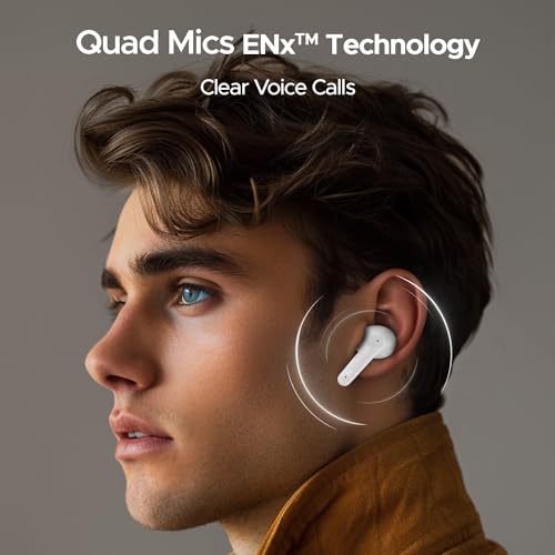 Image of Boat Airdopes 207 TWS in Ear Earbuds with 50 Hrs Playtime, Quad Mics with Enx Tech, ASAP Charging, Iwp Tech, Beast Mode with 50 Ms Low Latency, Bluetooth V5.3, USB Type-C Port & Ipx5(Ivory White)