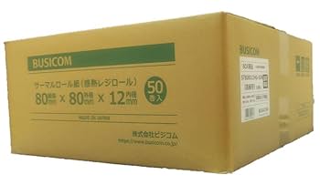 Amazon | ビジコム純正 国産 感熱レジロール紙 80mm幅×外径80φ