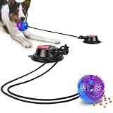Interactive Suction Dog Toy- Pup Tug of War Chew Toys for Medium and Small Dogs-Puppy Rope Toy with