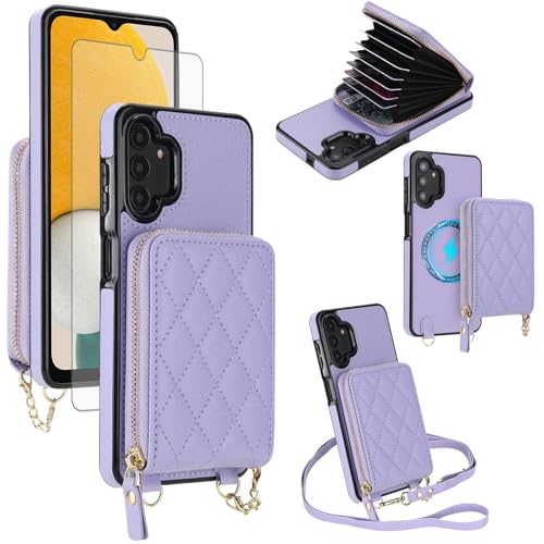 Coque Samsung A13 5G antivol RFID avec porte-carte et cordon amovible