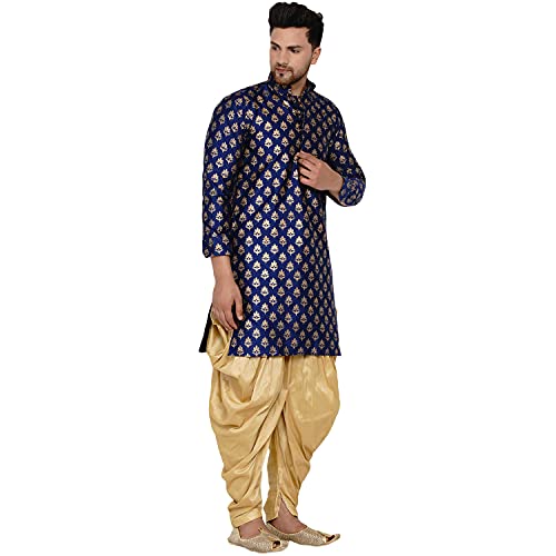 Image of Veera Paridhaan Men's Banarasi Full Sleeve Printed Long Straight Kurta