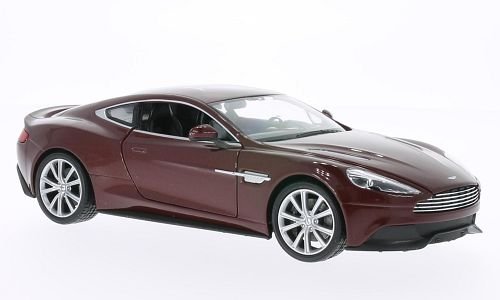 Aston Martin Vanquish, met. dark red, Model Car, Ready-made, Welly 1:24