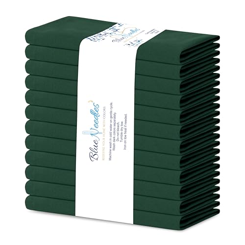 Blue Needles Solid Cloth Napkins Set of 12 Forest...