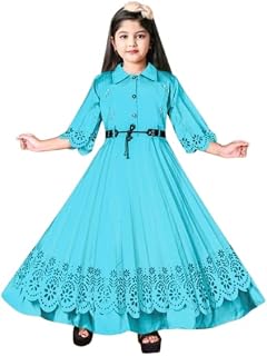 Kid Girls Long 3/4 Sleeves Frock Dress| Comfortable, Breathable, Lightweight, Skin Friendly|SL_223 Price In India