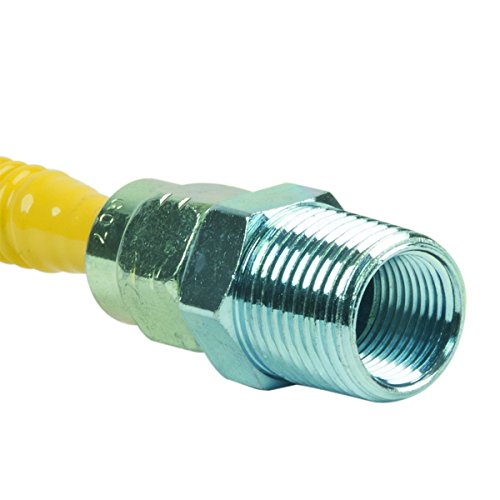 BrassCraft CSSL54-60 P 1/2-Inch FIP x 1/2-Inch MIP x 60-Inch ProCoat Gas Appliance Connector, 3/8-Inch OD 24,900 BTU - Thumbnail 4