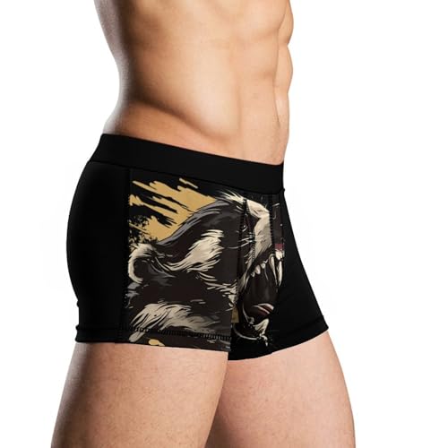 Fearless Honey-Badger Comfortable Mens Underwear Boxer Briefs Lightweight Stretch Panties3