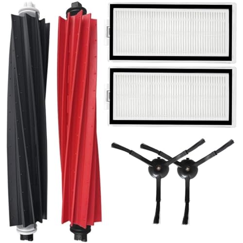 Roborock ile Uyumlu Q8 Max- Q8 Max+; Q5 Max+-Q5 Pro; Q5 Pro+ Yedek Fırça, Hepa Filtre Yenileme Aksesuar Takımı-Siyah 6 Parça
