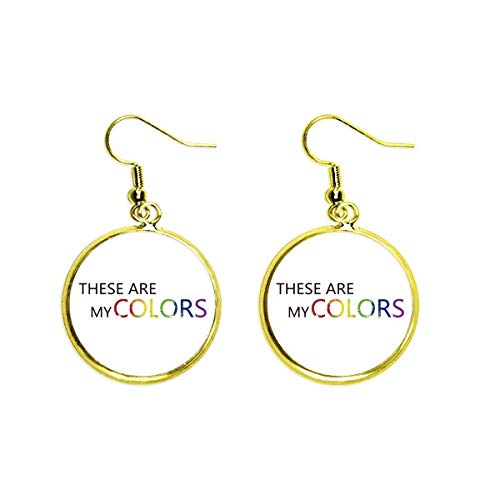 Pendientes arcoiris LGBT dorados para regalar en cumpleaños y aniversarios
