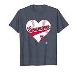 Dansby Swanson Baseball Heart Gameday T-Shirt