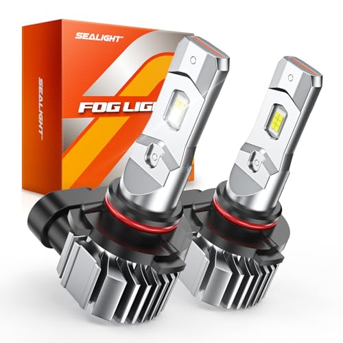 SEALIGHT H10/9145 LED Fog Light Bulbs 44000LM 1000% Brightness 9140 9145 Fog Lights LED Bulbs 6500K Cool White Plug & Play 70 000H Lifespan Pack of 2