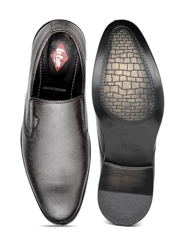 Image of Lee Cooper LC1474E2R Men's Lightweight Leather Shoes | Comfortable, Stylish Slip-On Formal Footwear for Office, Business 40EU 6UK