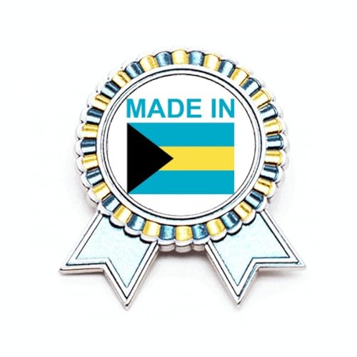 Broche Bahamas Country Love en métal taille M pour passionnés