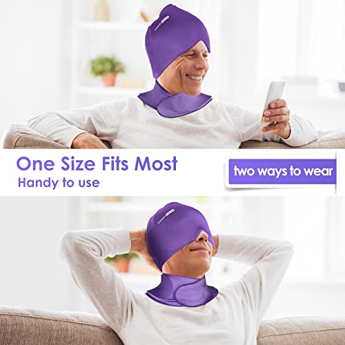 Comfitech Migraine Relief Cap & Neck Ice Pack Wrap Gel, Headache Ice Hat For Migraine & Cervical Ice Pack For Neck, Care Package Sinus Headache Stress Office Neck Pain Relief Cervical Surgery Recovery #TOP3