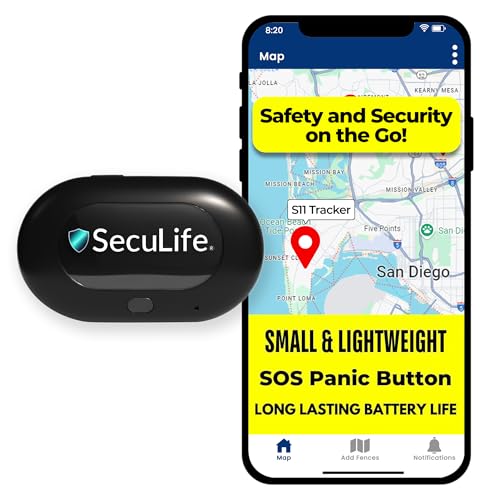 Seculife Seculife GPS Trackers Device for Vehicles, Kids, Adults, Pets & Bikes, Durable Tracking Devices for Cars Hidden, Small, Lightweight, Water Resistant, Encrypted | Longest-Lasting Battery