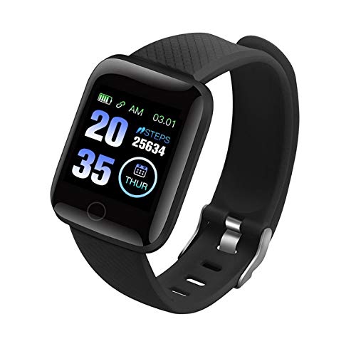 Fitness Tracker HR, Activity Tracker Watch with Heart Rate Monitor, Waterproof Smart Fitness Band with Step Counter - Calorie Counter - Pedometer Watch for Kids, Adults , Men and Women (Black)