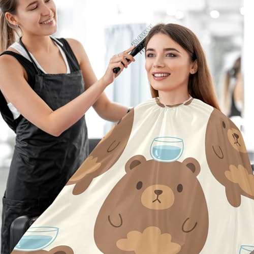 Capa de barbería impermeable para hombre con cierre ajustable miniatura 7