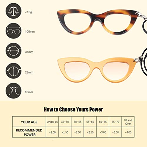 Lunettes de lecture mini +2.5 lecteurs plein format portables - 3