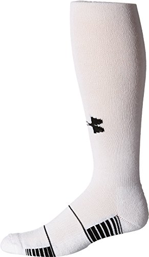 Under Armour Unisex UA Over-The-Calf Team Socks LG White
