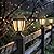 Icerona Solar Post Cap Lights, 2 Pack Outdoor Solar Post Light for 4x4 Wooden Posts, Waterproof Solar Lamp with Glass Shade for Deck Fence Patio Post Decor, Black