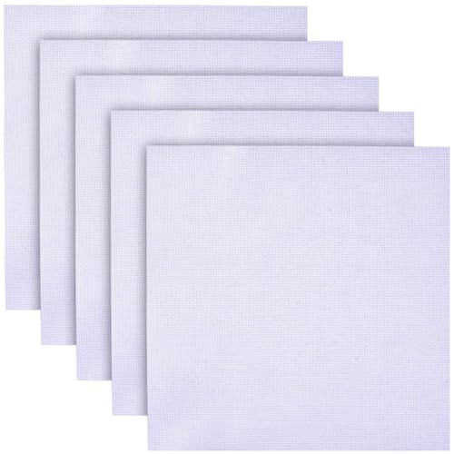 NUOBESTY 10pcs 11ct Cross-Stitch Fabric Assorted Cotton Fabric Squares for DIY Embroidery Projects