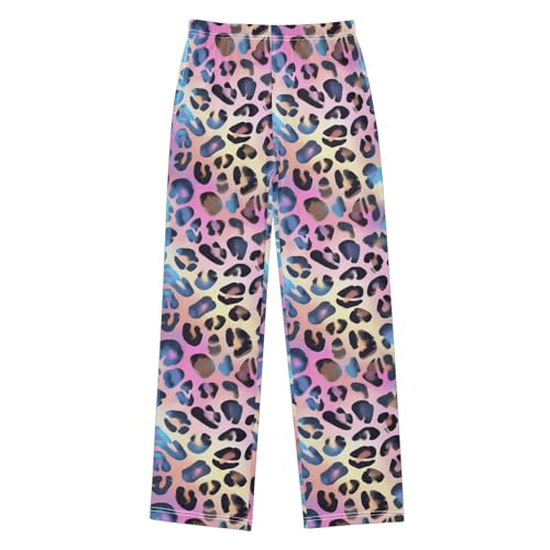 Pajama Pants Leopard Print Pattern PJ Bottoms Sleepwear Lounge Sleep Pant with Pockets