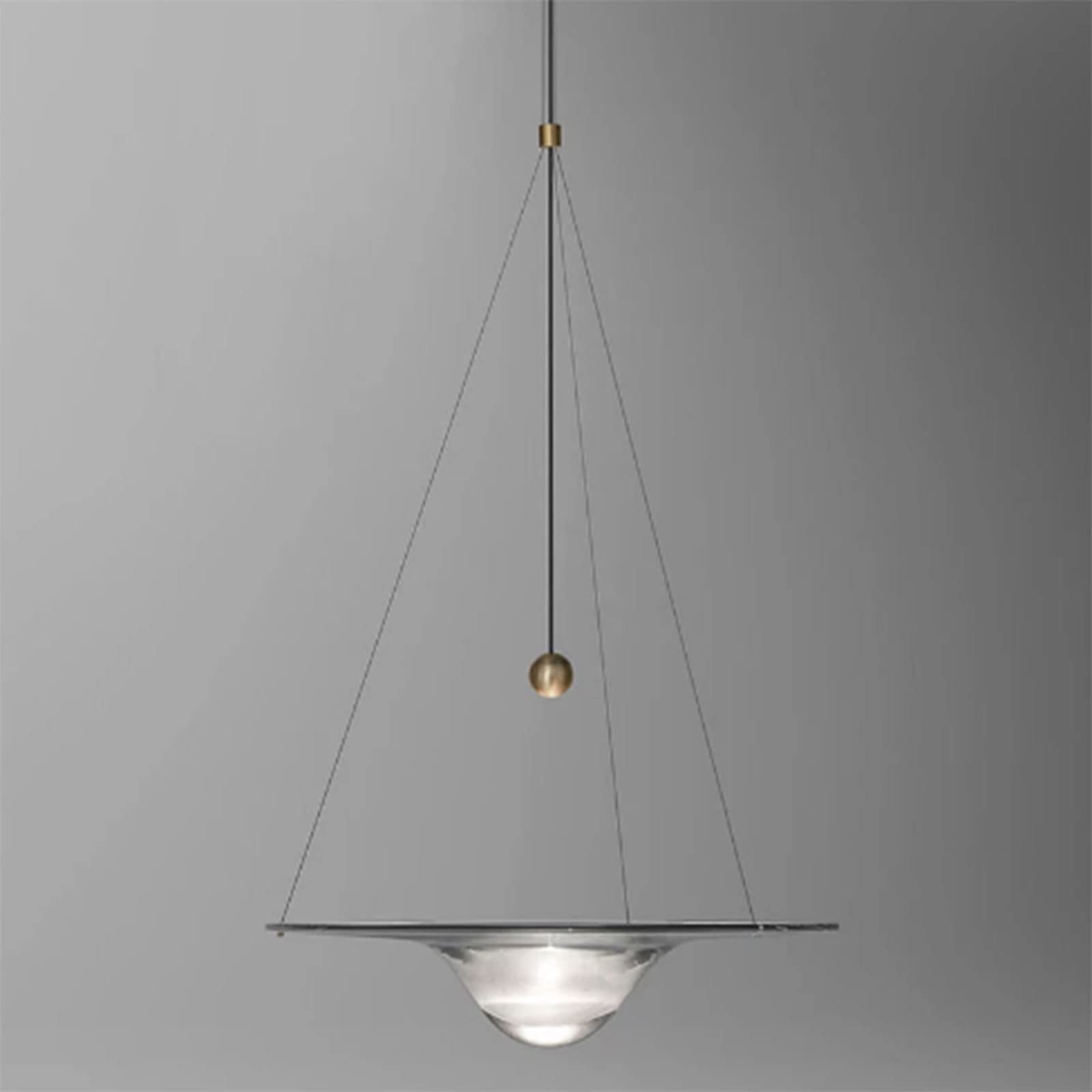Lustre en verre d'art hôtel de style nordique avec suspension LED design de mode moderne