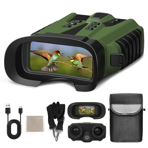 Kavolet Nachtsichtgeräte, Nachtsicht Fernglas 500M, Nachtsichtfernglas mit Vollfarb-Nachtsicht, 4X optischer Zoom, 8X Digitalzoom Wiederaufladbarer 5200mAh für Vogelbeobachtung Camping Jagd