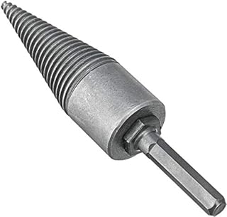 Hi-Fun Log Splitter Screw Cone Kindling Firewood Splitter for Hand Drill Stick Copper (Hex Shank)