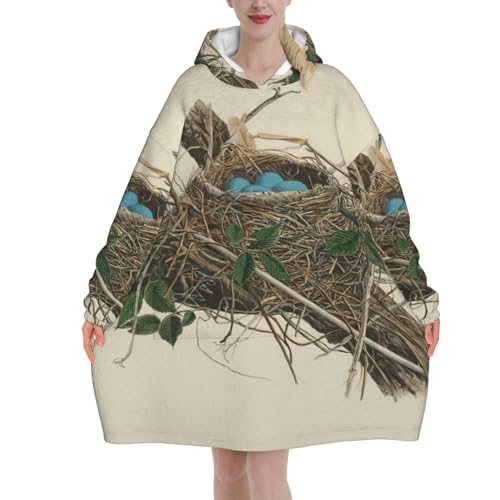 Couverture à capuche portable chaude adulte flanelle douce EdWal femme