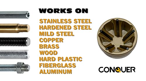 image for CONQUER Tools Deburring External Chamfer Tool, PREMIUM Tungsten Blade,