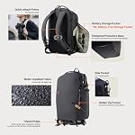 PGYTECH OneGo Lite 12L Camera Backpack Water-Resistant DSLR/Mirrorless Bag for Sony/Canon/Fujifilm, Drone Backpack, Tripod Mount Travel & Weekend Photography Pack (Matte Black)