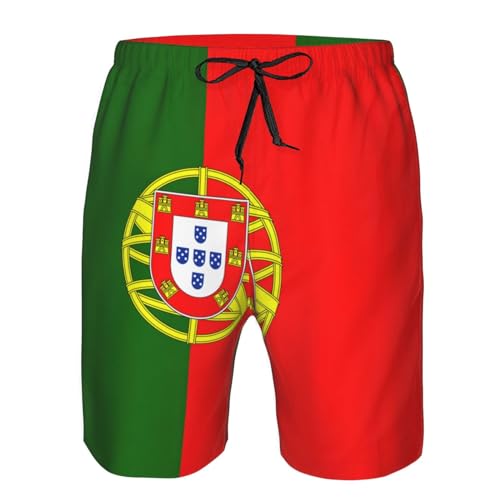 nanger Portuguese Flag Men'S Swim Trunks Quick Dry Shorts Bathing Suit with Pockets, for Beach, Summer, Sports4