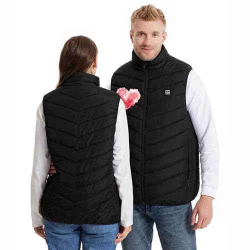 ksxnkhk Heated Vest 9 Heating Zones Electric Jacket Winter Lightweight Quilted Battery Not Included