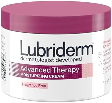 Lubriderm Advanced Therapy Fragrance-Free Moisturizing Cream with Vitamin E and Pro-Vitamin B5, Intense Hydration for Extra Dry Skin, Non-Greasy Formula, 16 fl. oz