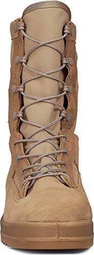 Belleville 330DES ST 8 Inch Hot Weather Steel Toe Flight Combat Boots for Men - USMC Navy Desert Tan Leather with Dri-Lex Lining and Vibram Chevron Outsole; Berry Compliant4