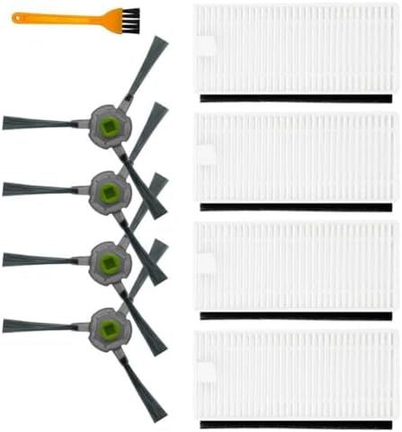 Lot de 4 brosses latérales de rechange pour FACULX avec brosse de...