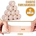 Geiserailie 12 Rolls 2 Inches Elastic Tape Adhesive Elastic Tape Self Adhesive Bandage Wrap Flexible Stretch Bandages for Sports Ankle, Knee and Wrist Sprains Animal Pets, 5 Yards