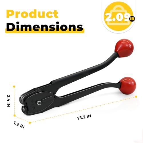 Image of Strapping Sealer /Crimper for 1 /2 inch Steel Strapping Band Manual Banding Tool with 13 inch Extended Handle