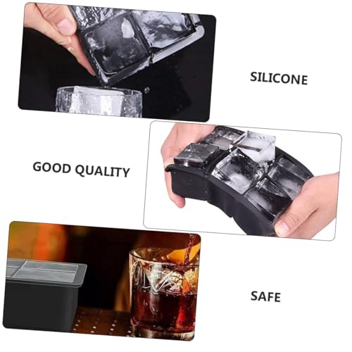 Molde para cubitos de hielo de silicona con tapa miniatura 3