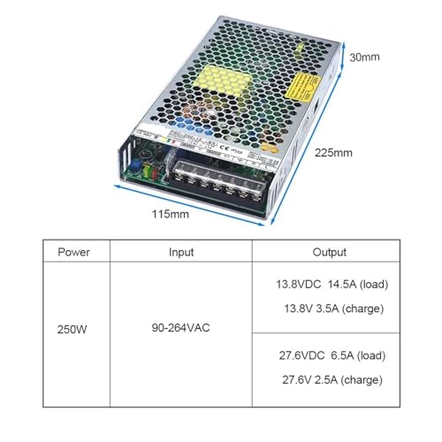Alimentation de secours UPS 250W PSC-250-12 convertisseur AC DC 13.8V